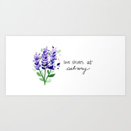 Lavender Watercolor Art Print