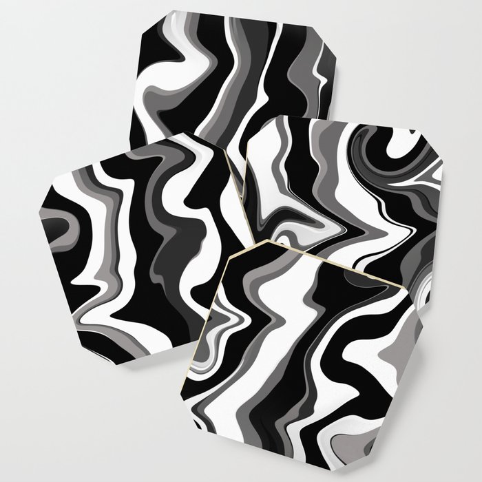 Black and White Swirly Coaster