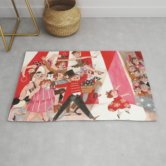 Circus in town Rug