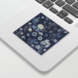 Cyanotype Painting (Roses, Orchids, Tulips, Fern, Fritillarias, etc) Sticker