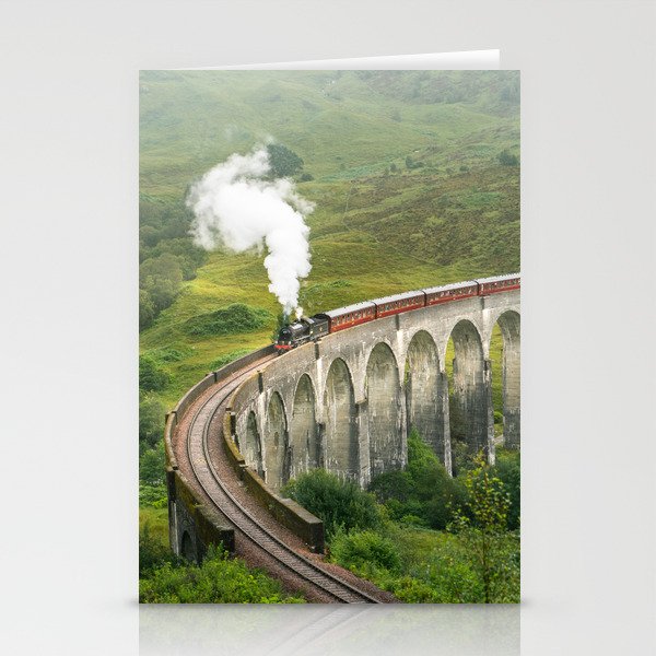 Hogwart Express steam engine in the scottish highlands Stationery Cards
