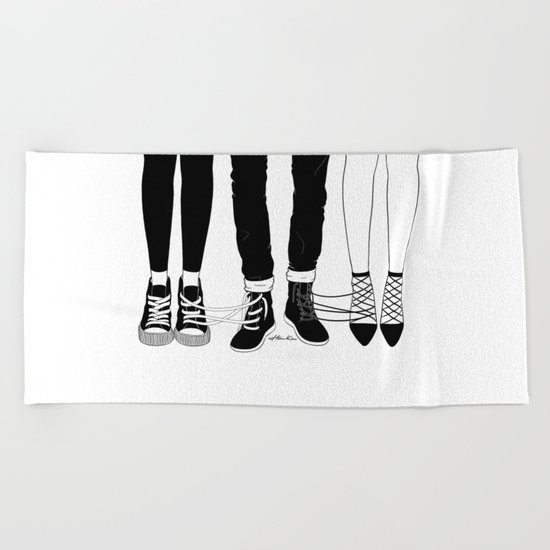 Love Triangle Beach Towel