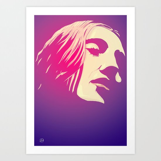 Lady in purple Art Print