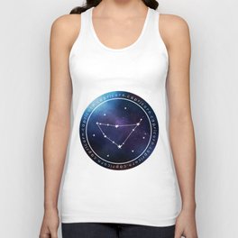 Capricorn Zodiac | Nebula Circle Unisex Tank Top
