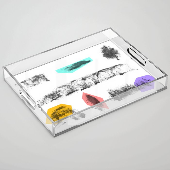 Geometry abstract Memphis pattern Acrylic Tray