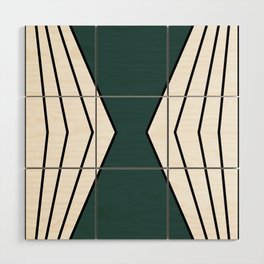 Teal & Bone Geometric Wood Wall Art