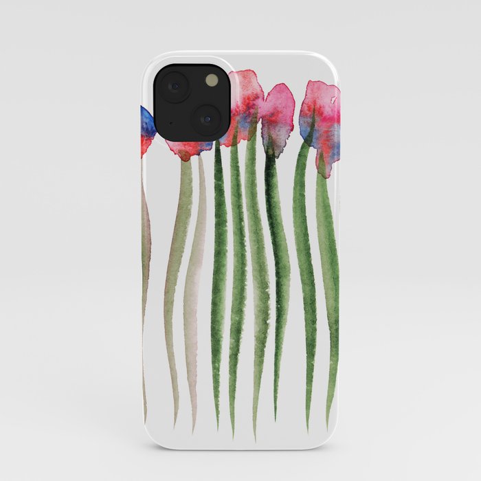Bright watercolor flowers iPhone Case