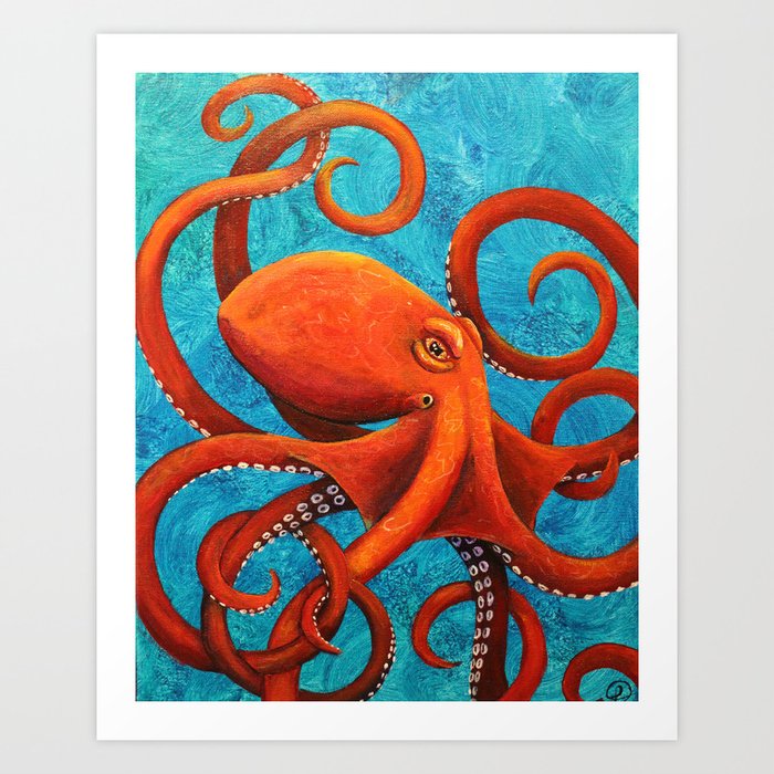 Holding On - Octopus Kunstdrucke Holding On - Octopus Kunstdrucke