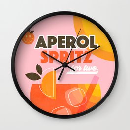 Retro Cocktail Nº1 Aperol Spritz Wall Clock