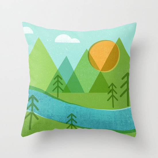 Roll On Columbia Throw Pillow