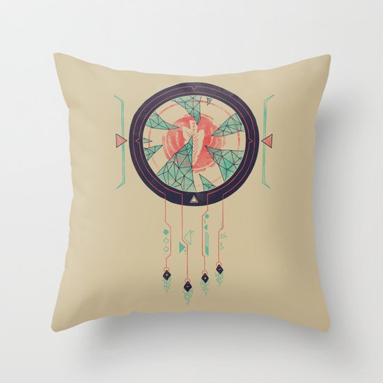Digital Catcher Throw Pillow