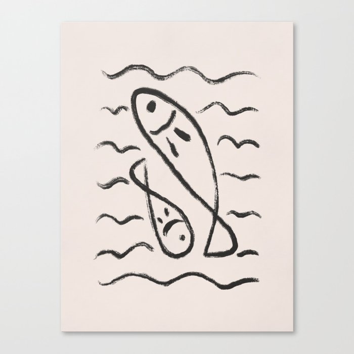 Pisces zodiac sign Canvas Print