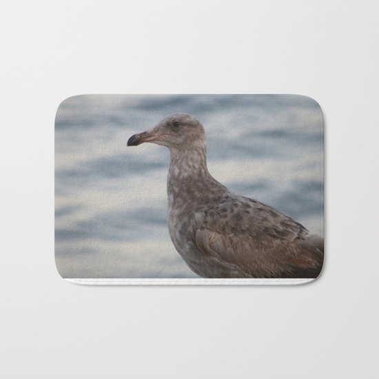 Young Gull in Malibu Bath Mat