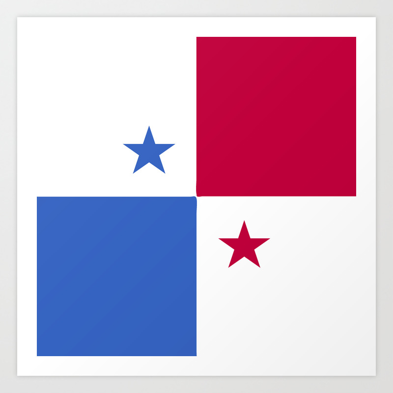 Panama Flag Emblem Art Print By Textures Society6