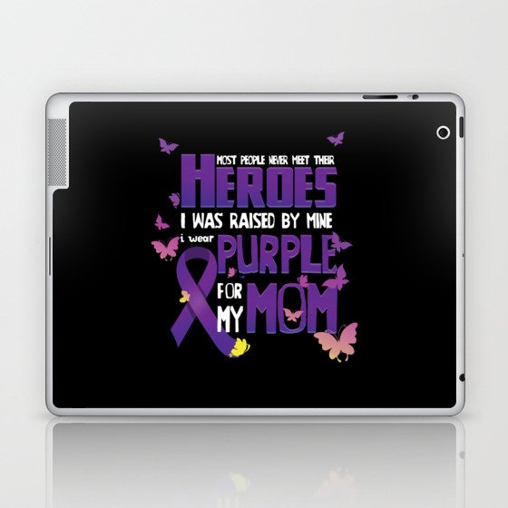 Hero Mom Purple Pancreatic Cancer Awareness Laptop & iPad Skin