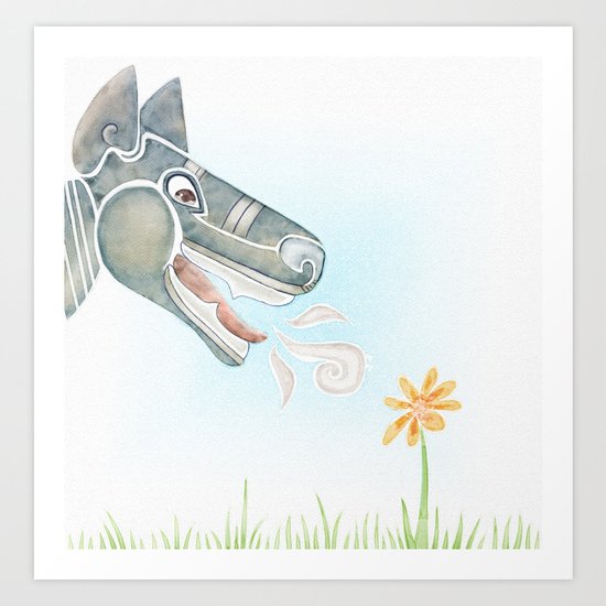 Tobias the dog. Art Print
