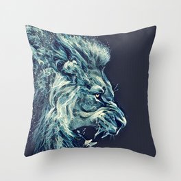 Water Lion Throw Pillow