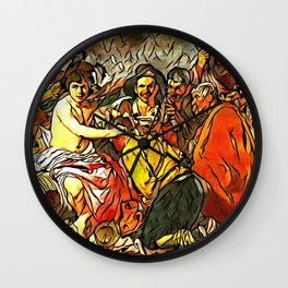 Velazquez's Triumph of Bacchus - Der Roj study Wall Clock