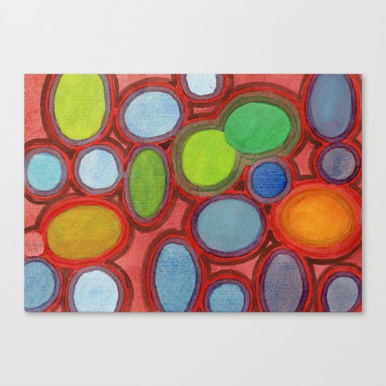 Abstract Moving Round Shapes Pattern Canvas Print