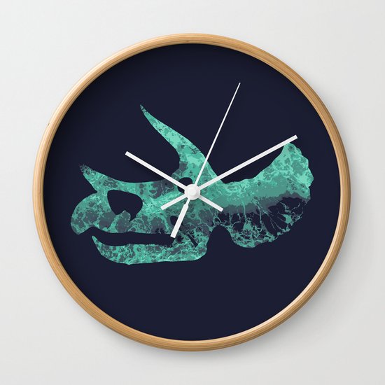 Triceratops Skull Wall Clock