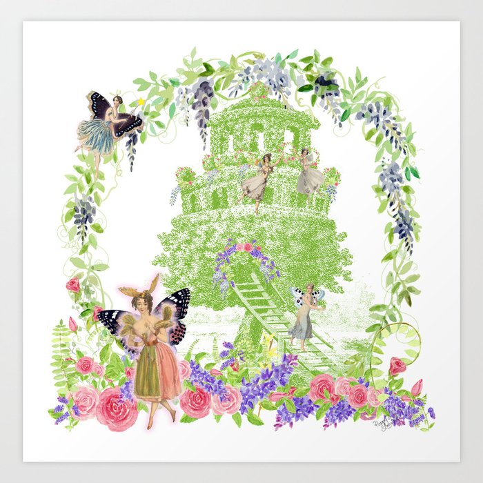 Vintage Fairy Garden Art Print By Poppy Lorraine Society6 - Fairy Garden Pictures To Print Vintage Fairy Garden Art Print By Poppy Lorraine Society6 - Fairy Garden Pictures To Print