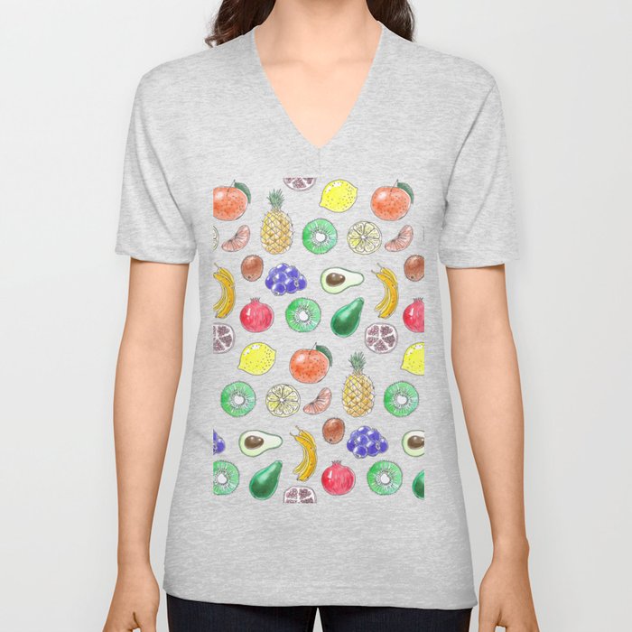 Tropical fruit V Neck T Shirt