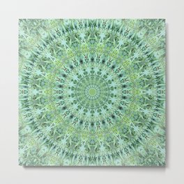Mary Jane Mandala (green) Metal Print | Photo, High, Meditation, Mandala, Natural, Yoga, Color, Psychedelic, Digital Manipulation, Weed 