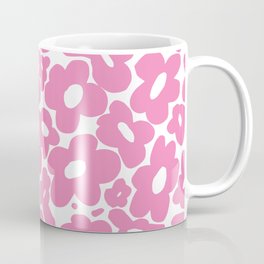 60s 70s Hippy Flowers Pink Coffee Mug | Seventies, 60S, Memphis, Scandinavian, Flowers, Sixties, Floral, Throwback, Nordic, Midcentury 