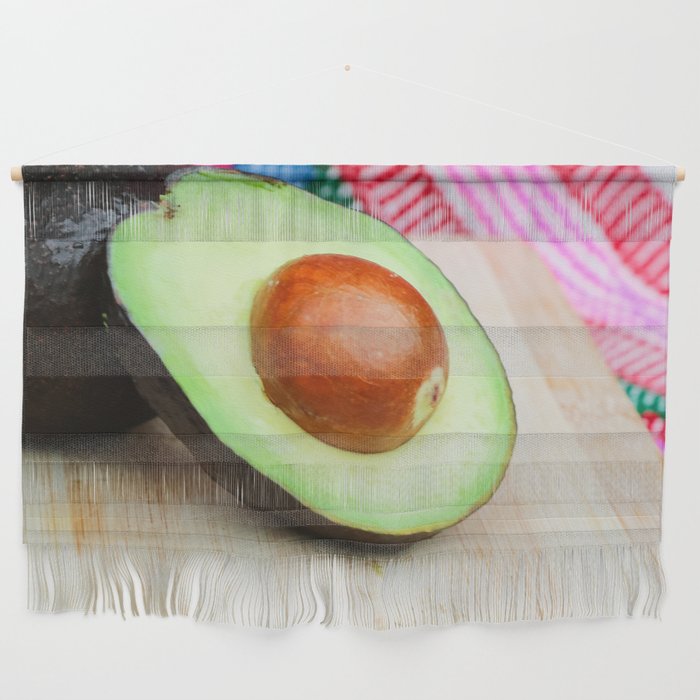 Mexico Photography - An Avocado Laying On The Table Wall Hanging