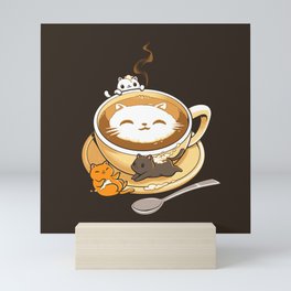 Latte Cat Mini Art Print