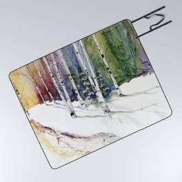 4 Season Watercolor Collection - Winter Picnic Blanket