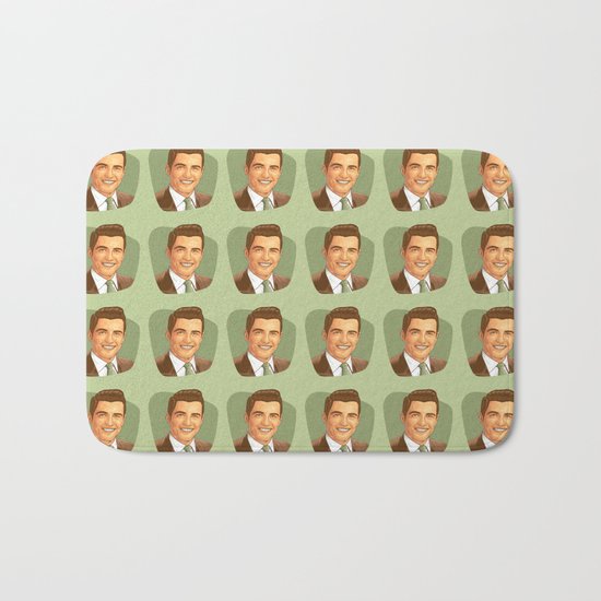 Retro Happy Fancy Dude Bath Mat