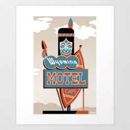 Wyoming Motel Art Print