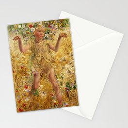 The Four Seasons, Summer by Leon Frederic Stationery Card