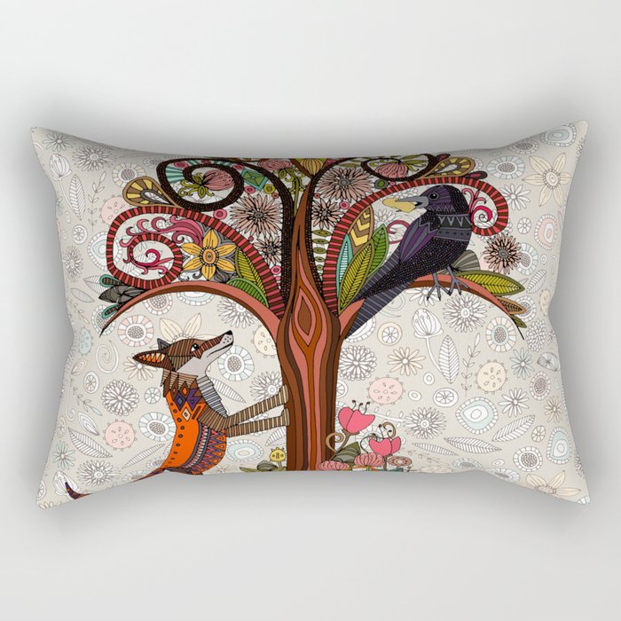 fox and crow Rectangular Pillow