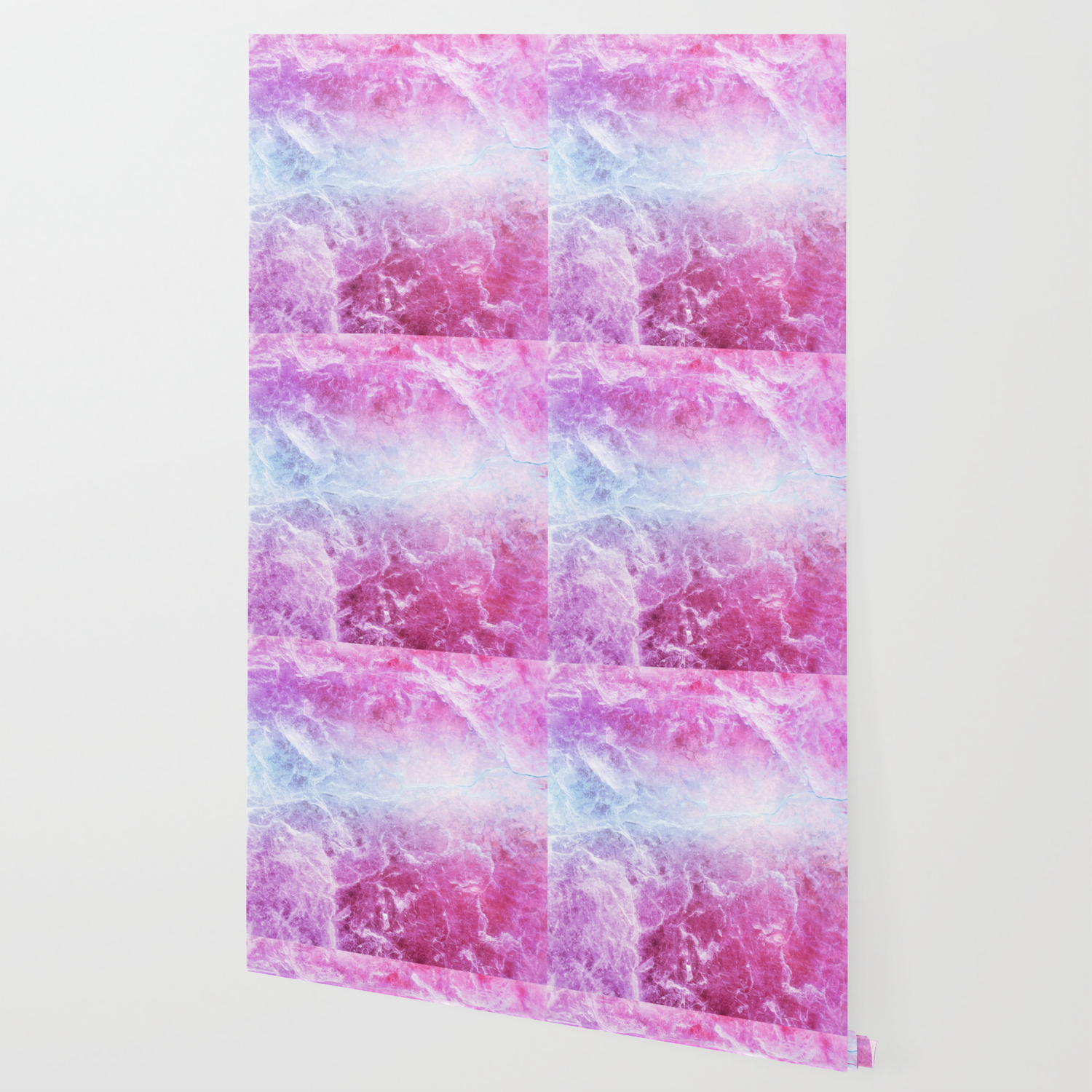 Enigmatic Pink Purple Blue Marble 1 Decor Art Society6