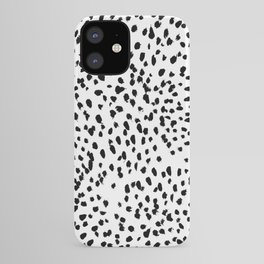 Nadia - Black and White, Animal Print, Dalmatian Spot, Spots, Dots, BW iPhone Case