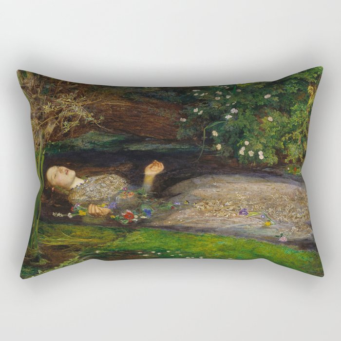 John Everett Millais - Ophelia Rectangular Pillow