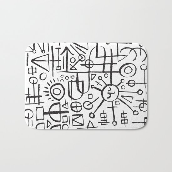 ALIEN WRITING Bath Mat