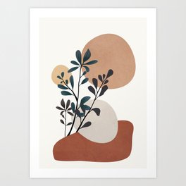 Shapes and Branches 07 Art Print