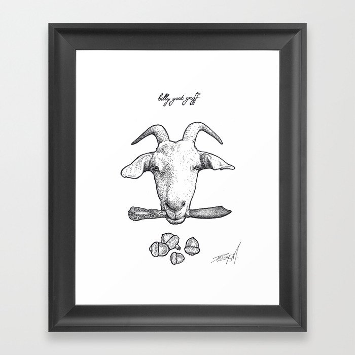 Billy Goat Gruff Framed Art Print