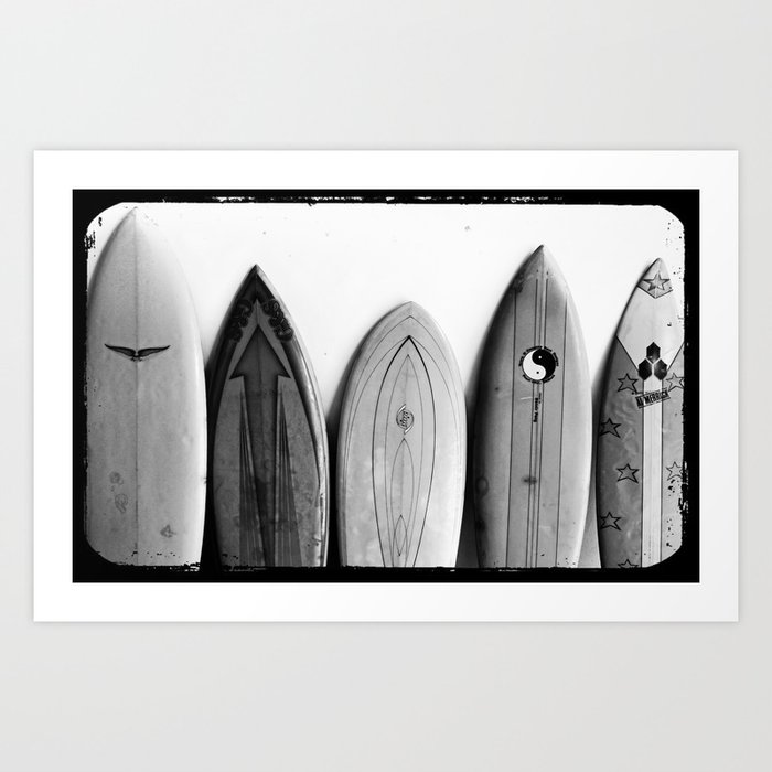 Vintage Surfboards Art Print