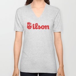 Wilson. Cast away on a deserted remote island. Perfect present for mom mother dad father friend him  V Neck T Shirt