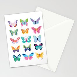 Colorful Butterflies  Stationery Card