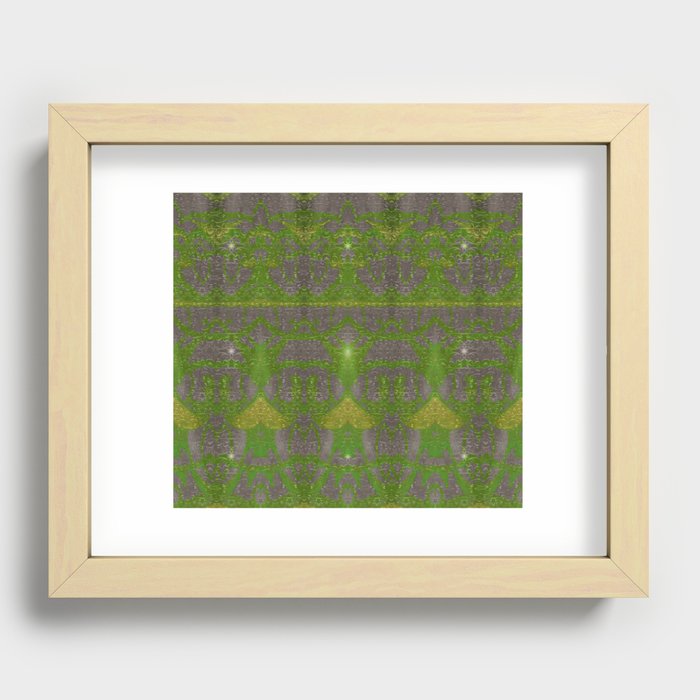Sacred Gothic Celtic Moss Glow Print Recessed Framed Print
