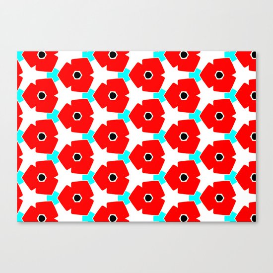 Herweije Retro Flower Pattern Canvas Print