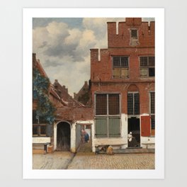 Johannes Vermeer - The little street Art Print