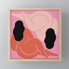 Lady Bodies Framed Mini Art Print | Feminine, Curated, Pink, Red, Women, Drawing, Balanced, Abstract, Digital 