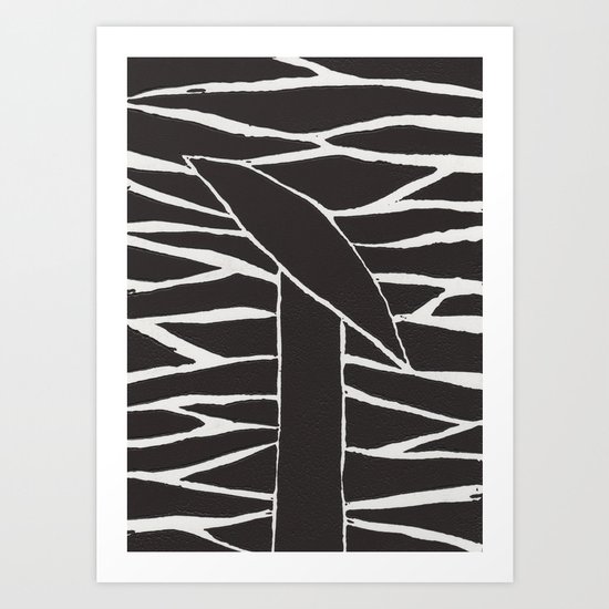 Crow On Post Art Print