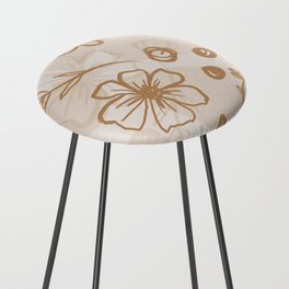 Abstract floral pattern Counter Stool